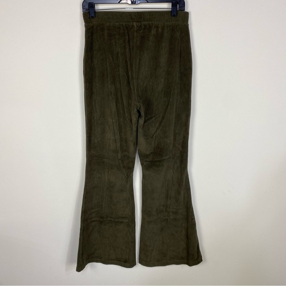 Aerie olive green ribbed corduroy flare bell bottom pants - Picture 2 of 3